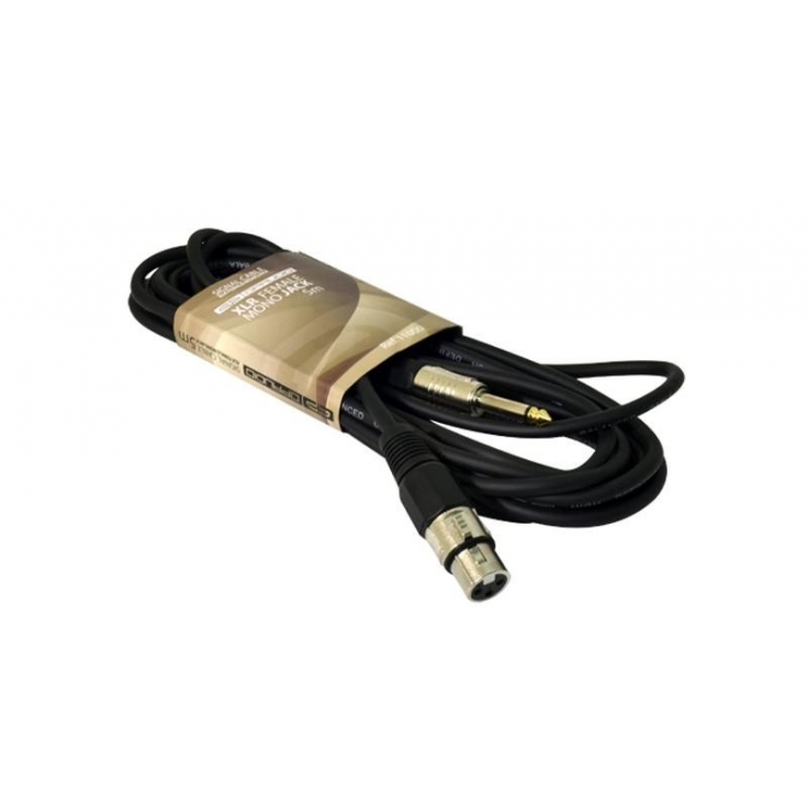 CABLE XLR HEMBRA A JACK 6,3 MONO JACK 10m QP AUDIO