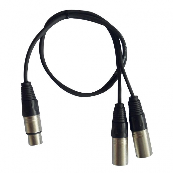 CABLE 1 XLR HEMBRA A 2 XLR MACHO 0,60M HILEC