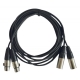 CABLE 2 XLR MACHO A 2 XLR HEMBRA 0,60M HILEC